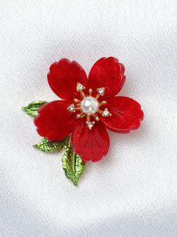 Брошь Цветок / 5486 R /уп 12/