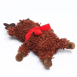 Игрушка мягкая для собак Олень с пищалкой, 26 х 18 см - Пижон фото 11