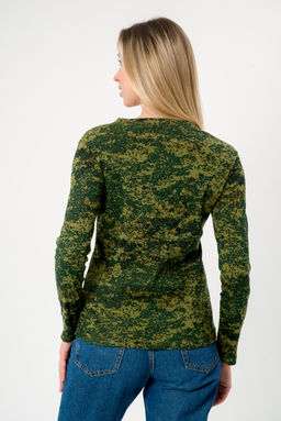 Лонгслив женский из рибаны Пиксель - Амадэль фото 3