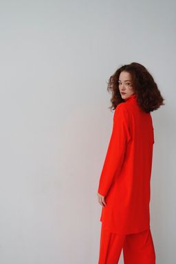 7362 Костюм трикотажный в стиле бохо алый - Martichelli фото 3