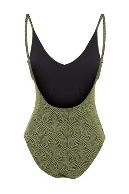 Yesil V Yaka S?rt Dekolteli Simli Normal Paca Mayo TBESS23MA00222