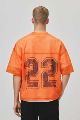 Oversized Fit Printed mesh T-shirt - H&m фото 4