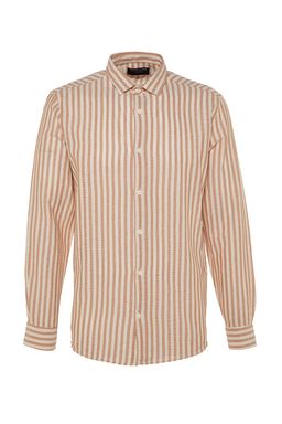 TRENDYOL MAN Premium Lacivert Regular Fit Cizgili Dokulu Keten Gorunumlu Gomlek TMNSS23GO00062 - Trendyolmilla фото 7