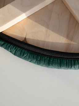 Чехол на табурет D33 зелёный вельвет