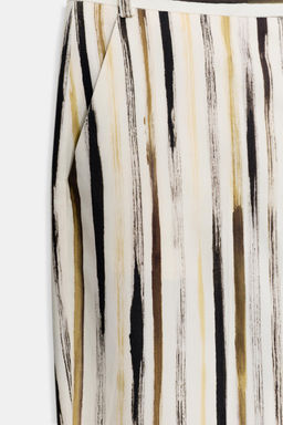 PANTAL?N POPEL?N RAYAS ZW COLLECTION / Marr?n / Crudo - Zara фото 6