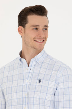 U. S. Polo Assn Мужская синяя рубашка в клетку - U.s. polo assn фото 16