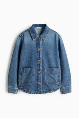 Chaqueta camisera en denim