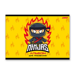 Светоч 16АЛСК4_1_3_9 Альбом для рисования 100 г/м2 A4 29 х 20.5 см 16 л. на скобе 10 шт. 000651 Юный ниндзя