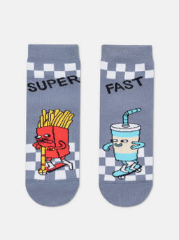 Цена за 2 пары CONTE-KIDS ВЕСЕЛЫЕ НОЖКИ темно-серый