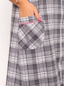 Халат женский кулирка на молнии ИЛОНА СЕРЫЙ - Domtrik фото 3