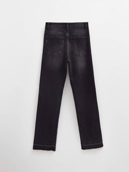 CONTE CON-716 Джинсы straight из eco-friendly денима с необработанным краем black - Conte elegant фото 9