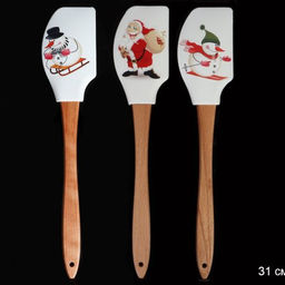 Лопатка кулинарная силиконовая 31 см с деревянной ручкой/ H-211 /уп 130/Новогодняя - Галеонтрейд фото 5