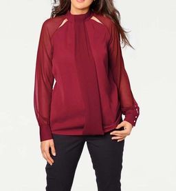 Блузка, бордовая - Patrizia dini фото 6