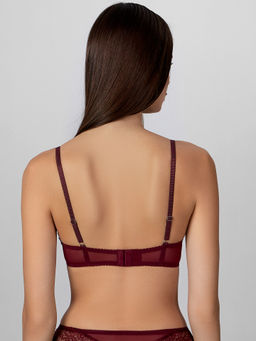 Бюстгальтер женский Mark Formelle пуш-ап кружевной бордовый  фото 3