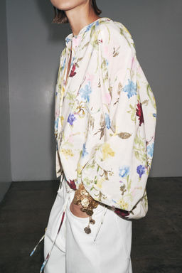 ZW COLLECTION FLORAL PRINT SHIRT - Zara фото 4