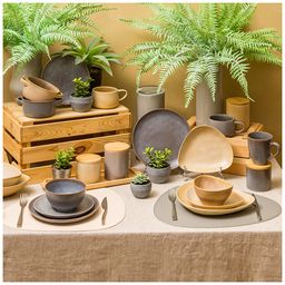 БАНКА ДЛЯ СЫПУЧИХ ПРОДУКТОВ 570 МЛ КОЛЛЕКЦИЯ GLAZE COLLECTION ЦВЕТ:СЕРЫЙ МЕЛАНЖ - Lefard фото 6