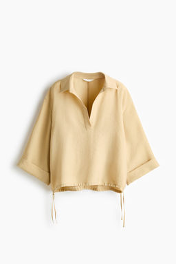 Blusa oversize en mezcla de lyocell
