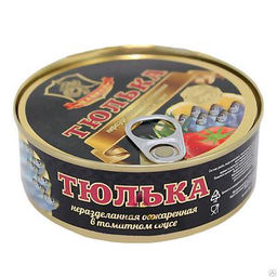 Цена за 2шт. Тюлька обжаренная в том. соусе 240г "ХАВИАР" (ключ), , шт