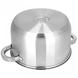 Кастрюля из нержавеющей стали "Rondy" 5,0л, д19см, h13,5см, s0,5мм, дно s3мм, стеклянная крышка, пятислойное дно, подарочная коробка, "Appetite" (Китай)