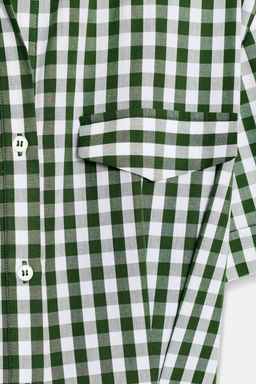 GINGHAM SHIRT DRESS ZW COLLECTION - Zara фото 8