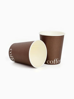 Стаканы одноразовые бумажные для кофе, цвет шоколад, 10 шт., 250 мл