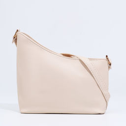 Сумка женская на молнии, бежевая