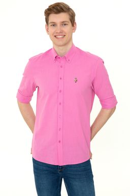 U. S. Polo Assn Мужская розовая базовая рубашка с длинным рукавом - U.s. polo assn фото 3