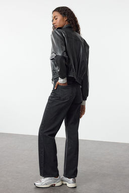 TRENDYOLMILLA Mavi Yuksek Bel Wide Leg Jeans TWOSS22JE0242  фото 7