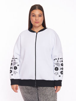 Бомбер с вышивкой GA02061WHT02 - Артесса фото 6