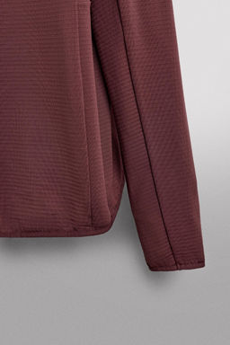 SUDADERA T?CNICA CAPUCHA COMBINADO POLAR / Rosado oscuro