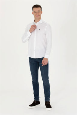 U. S. Polo Assn Мужская белая базовая рубашка с длинным рукавом - U.s. polo assn фото 4