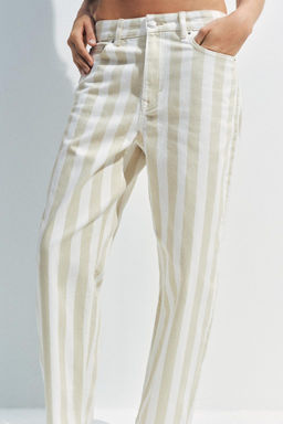 JEANS ZW COLLETION TAPERED TIRO MEDIO RAYAS / Crudo medio - Zara фото 9