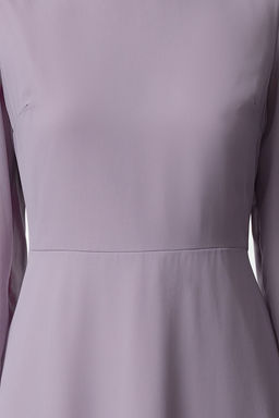 TRENDYOLMILLA Camel Dik Yakal? Etegi Volanl? Sifon Dokuma K?sl?k Elbise TWOAW20EL1313 фото 3