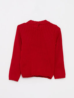 Bisiklet Yaka Uzun Kollu K?z Bebek Triko Kazak