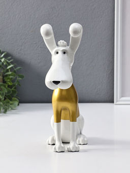 Сувенир полистоун "Пёсик в золотой кофточке" 9х22х26,5 см