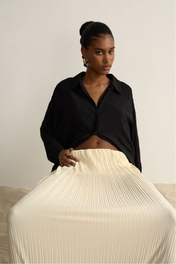 Рубашка оверсайз из жатого хлопка