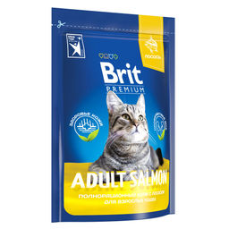 Брит Premium Cat Adult Salmon сухой корм премиум класса с лососем для взрослых кошек. 0,4 кг - Brit фото 3