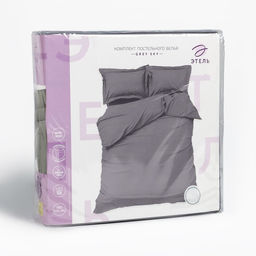 Постельное бельё Этель Евро Grey sky 200х215, 215х240, 50х70+3-2 шт, мако-сатин, 114г/м2 фото 7