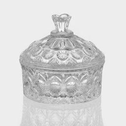 Сахарница «Круги», 250 мл, 10.5×10.5 см, с крышкой, стекло