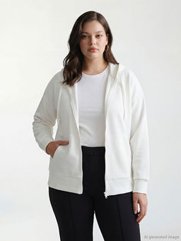 Kap??onlu Soft Touch Kad?n Fermuarl? Sweatshirt