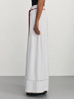 Широкие брюки из вискозы со шнурком / Zarina  фото 4