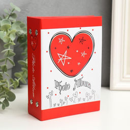 Фотоальбом для фотографий на 96 фото 10?15 см Сердца, любовь, 16.5?12.5?5 см, МИКС