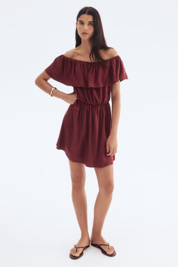 Vestido off-the-shoulder - H&m фото 5