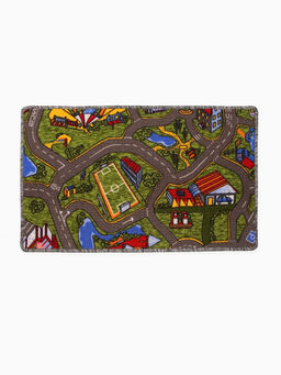 Палас принт Лунапарк, 60х100 см, цвет зелёный, полиамид , войлок