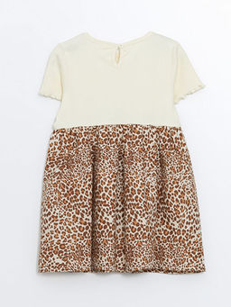 Bisiklet Yaka Leoparl? K?z ?ocuk Elbise