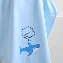 Полотенце-пончо детское махровое Крошка Я Акулы 60х120 см, 50% хл, 50% пэ  фото 5