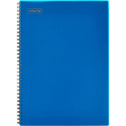 Тетрадь общая Attache 96л клетка А4 спираль, обложка Plastic, синяя  фото 2