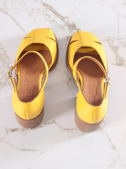 Босоножки 5033.23663be.Желтый+коричневый