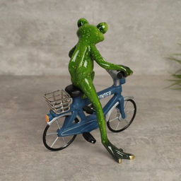 Фигурка Лягушка на велосипеде 17 см / YX69007DH-2 /уп 12/ - Галеонтрейд фото 2
