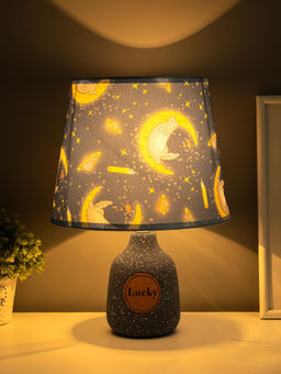 Лампа настольная RISALUX Лаки, E14, 40 Вт, синяя, 24×24×34 см